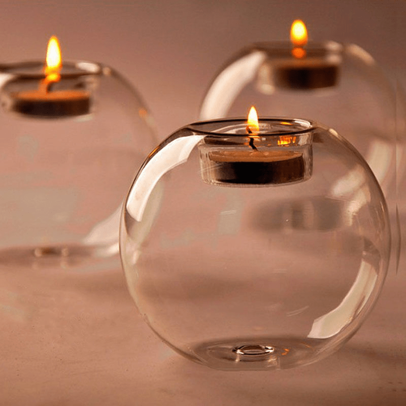 Glass Tealight Candle Holder for Holidays and Home Decor Elegant Romantic Ambiance