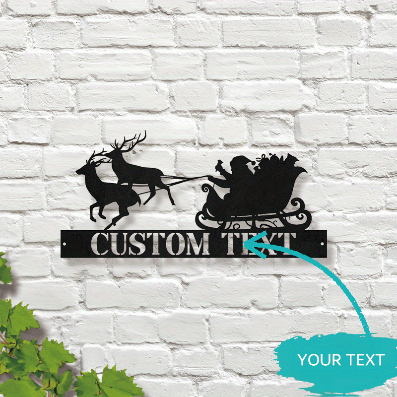 Shaxsiylashtirilgan Vintage Renka va Arava Devorga Bezak Retro Uslubida - O'z Xabaringiz Bilan Moslashtiring - Klassik Qora Metall Eshik Osma