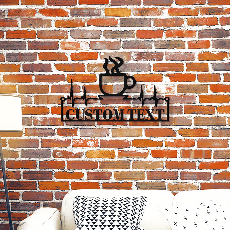 "Qahva kubogi shaklida yurak urishi dizayni bilan moslashtiriladigan shaxsiy metall eshik osgichi - Uy, Ofis yoki Kafeda devor bezaklari uchun mukammal, 14 yosh va undan katta yoshdagilar uchun tavsiya etiladi"