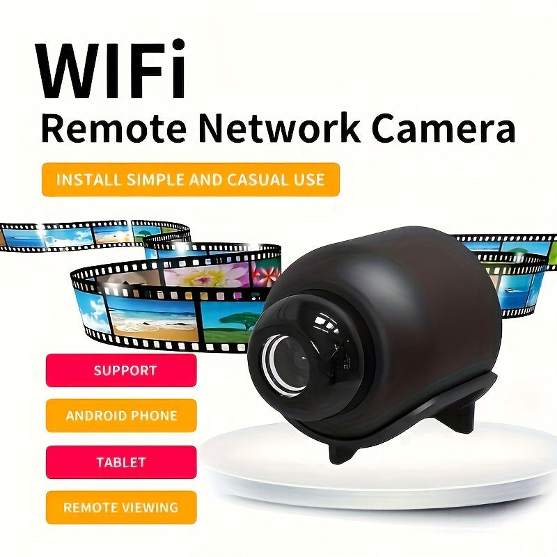 Mini HD Wi-Fi Security Camera with App Control and 64GB Local Storage