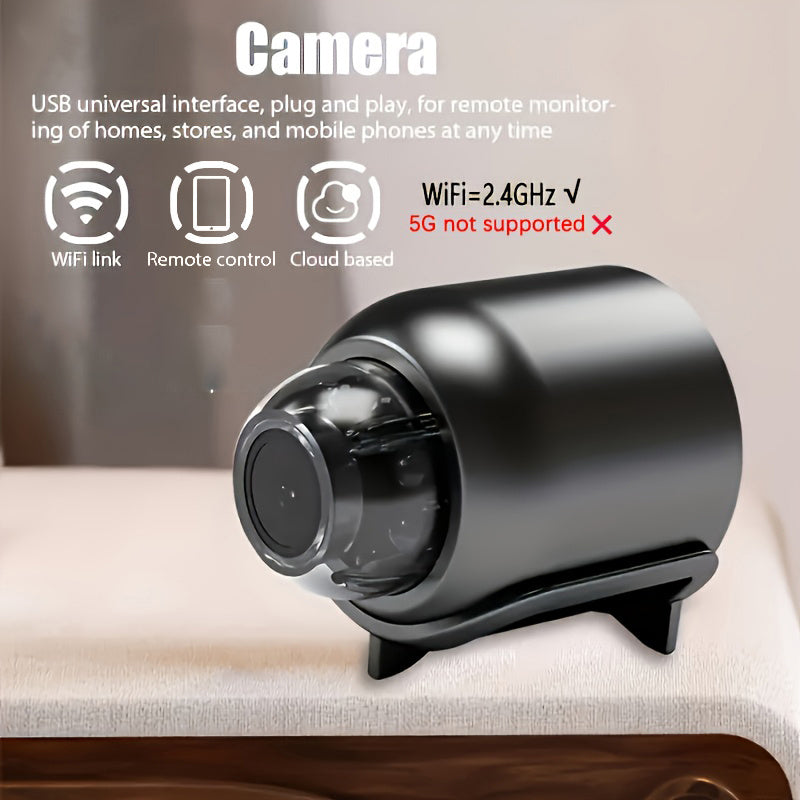 Mini HD Wi-Fi Security Camera with App Control and 64GB Local Storage