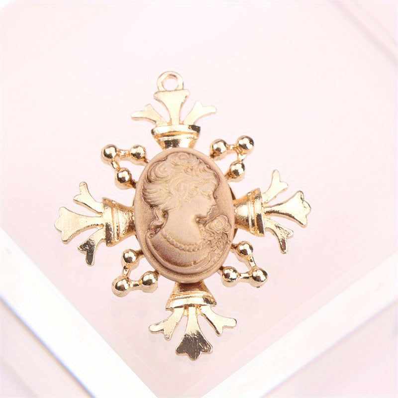 Vintage Jadeite Brooch with Head Design for Coats and Suits