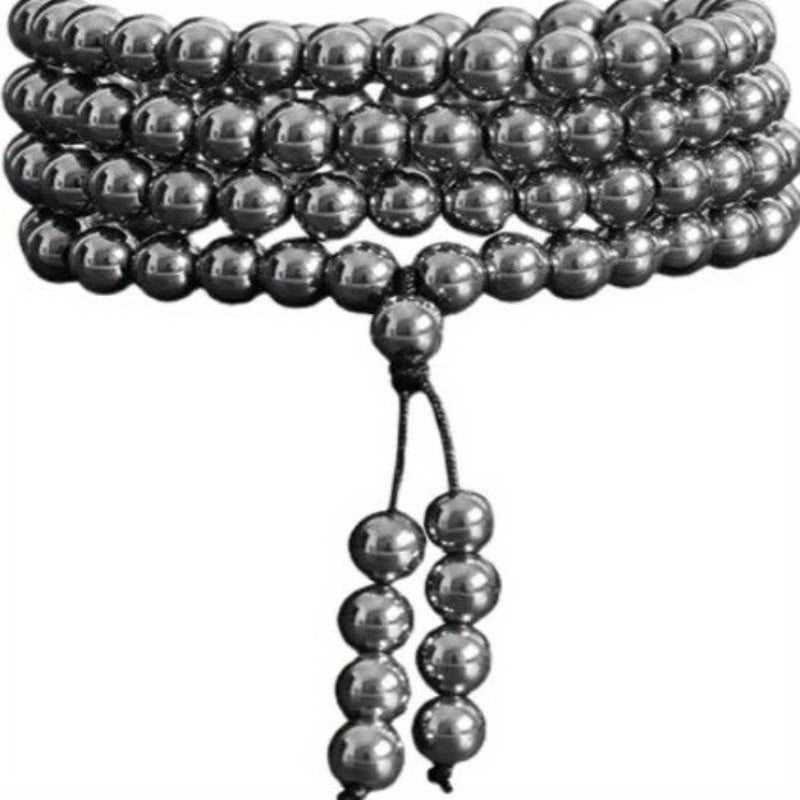 Bohem uslubidagi 108 ta toshli tabiiy energiya bilaguzuk, Terahertz zirkoniya bilan.