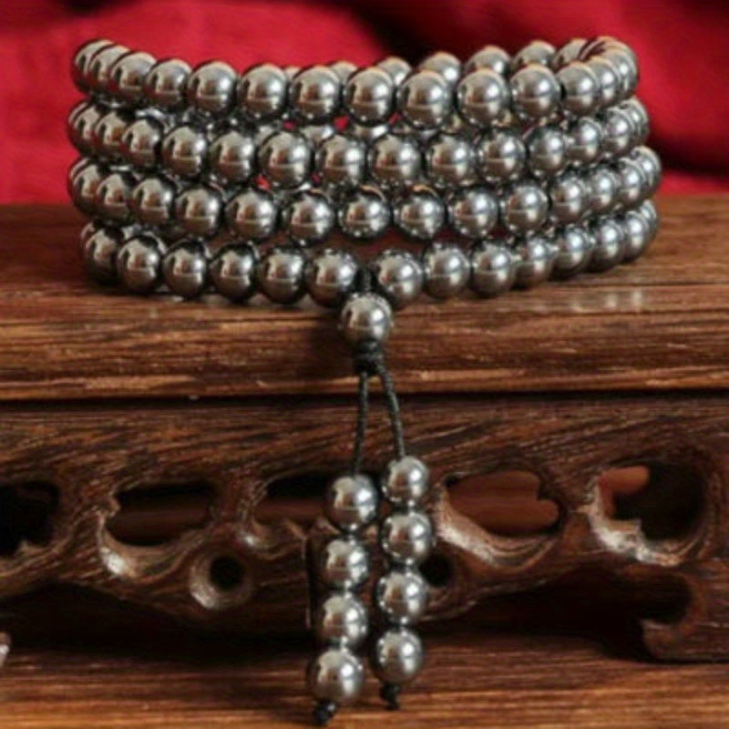 Bohem uslubidagi 108 ta toshli tabiiy energiya bilaguzuk, Terahertz zirkoniya bilan.