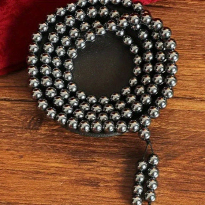 Bohem uslubidagi 108 ta toshli tabiiy energiya bilaguzuk, Terahertz zirkoniya bilan.