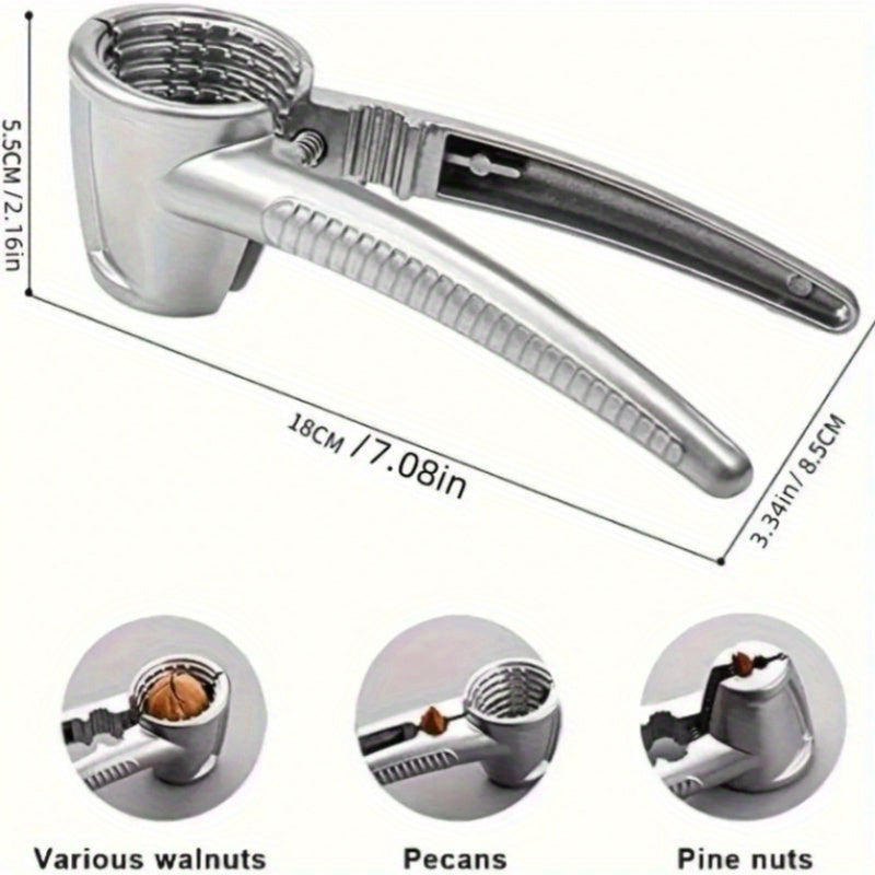 Stainless Steel Nutcracker for Walnuts and Hazelnuts, Durable Kitchen Tool