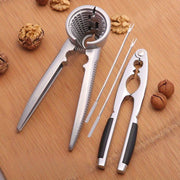 Juego de tenazas para abrir nueces de acero inoxidable para nueces, pacanas, avellanas y almendras, herramienta de cocina