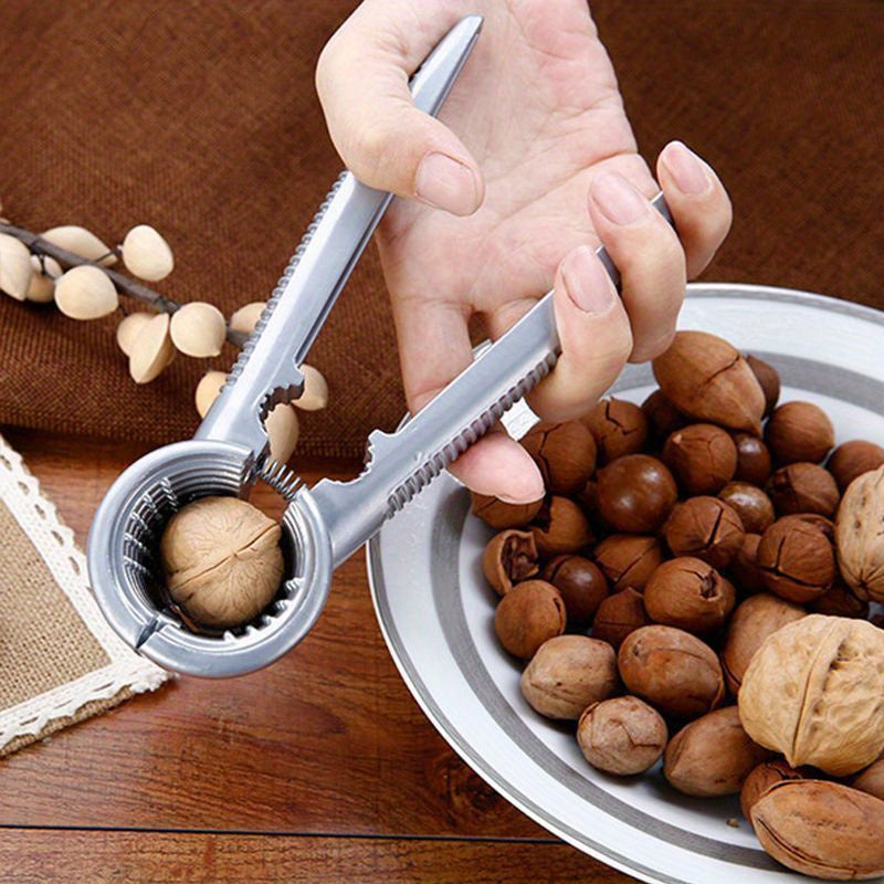 Juego de tenazas para abrir nueces de acero inoxidable para nueces, pacanas, avellanas y almendras, herramienta de cocina