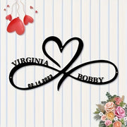 Decoración de pared de metal en forma de corazón personalizada, símbolo de amor romántico para parejas, acento en el hogar