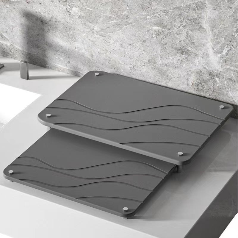 Набор из 2 быстросохнущих матов из диатомитовой земли для сушки посуды, нескользящие и термостойкие, абсорбирующие подставки для кухонных принадлежностей, без запаха, идеальные каменные маты для кухни