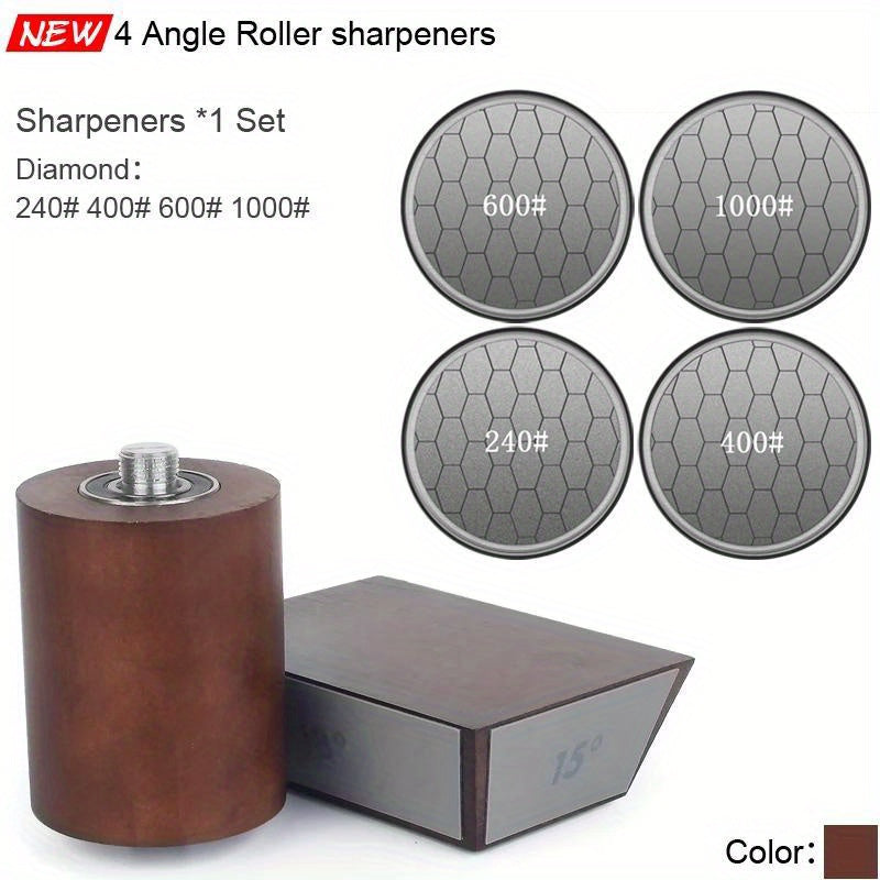 Diamond Abrasive Hob Sharpener with Four Grinding Angles, Durable Metal, No Electricity