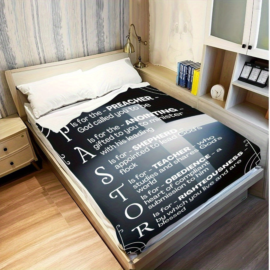 Soft Flannel Pastor Appreciation Blanket for Comfort and Gift Giving