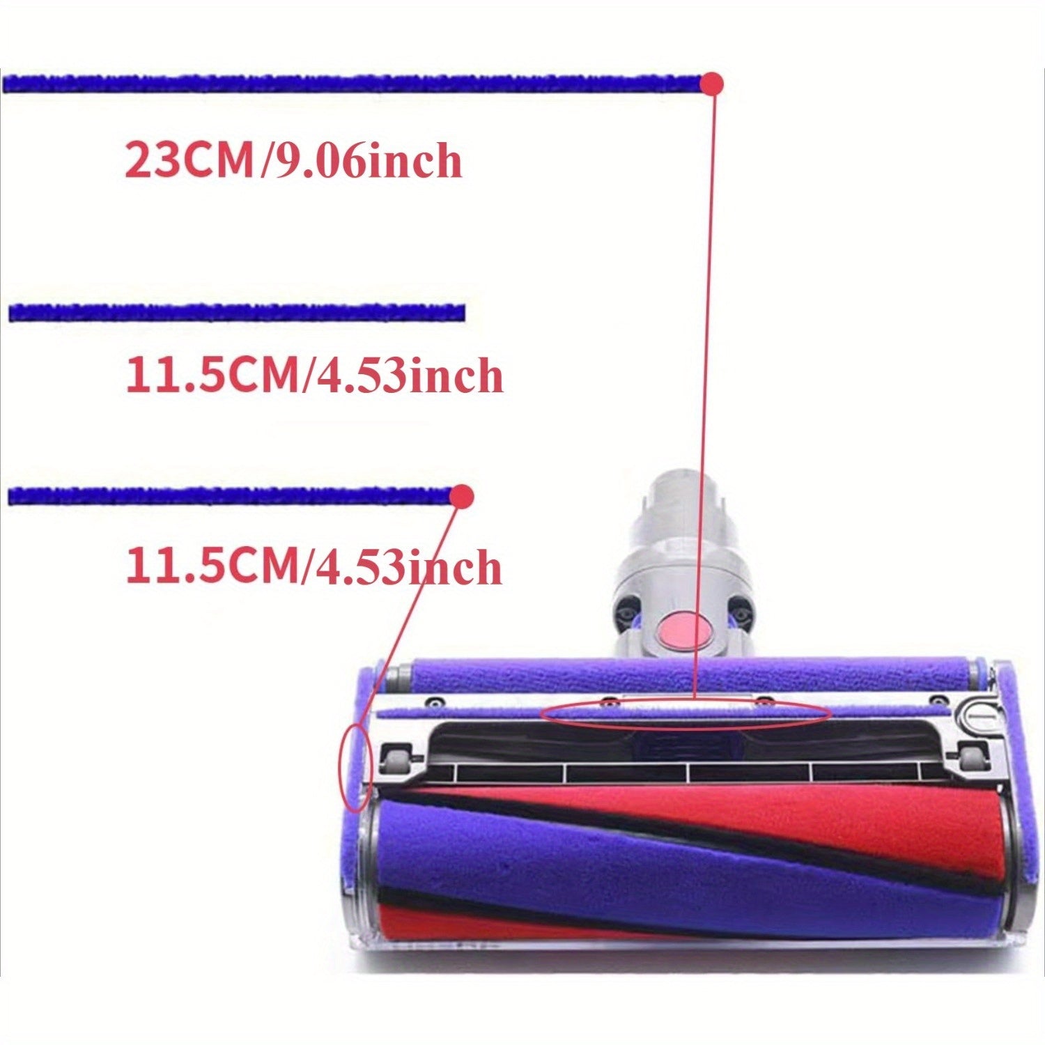 Dyson changyutgichi uchun 3 ta uzun va 6 ta qisqa aksessuar, jumladan, elektr pol cho'tkasi, shlang, lenta va yumshoq cho'tka lentasi.