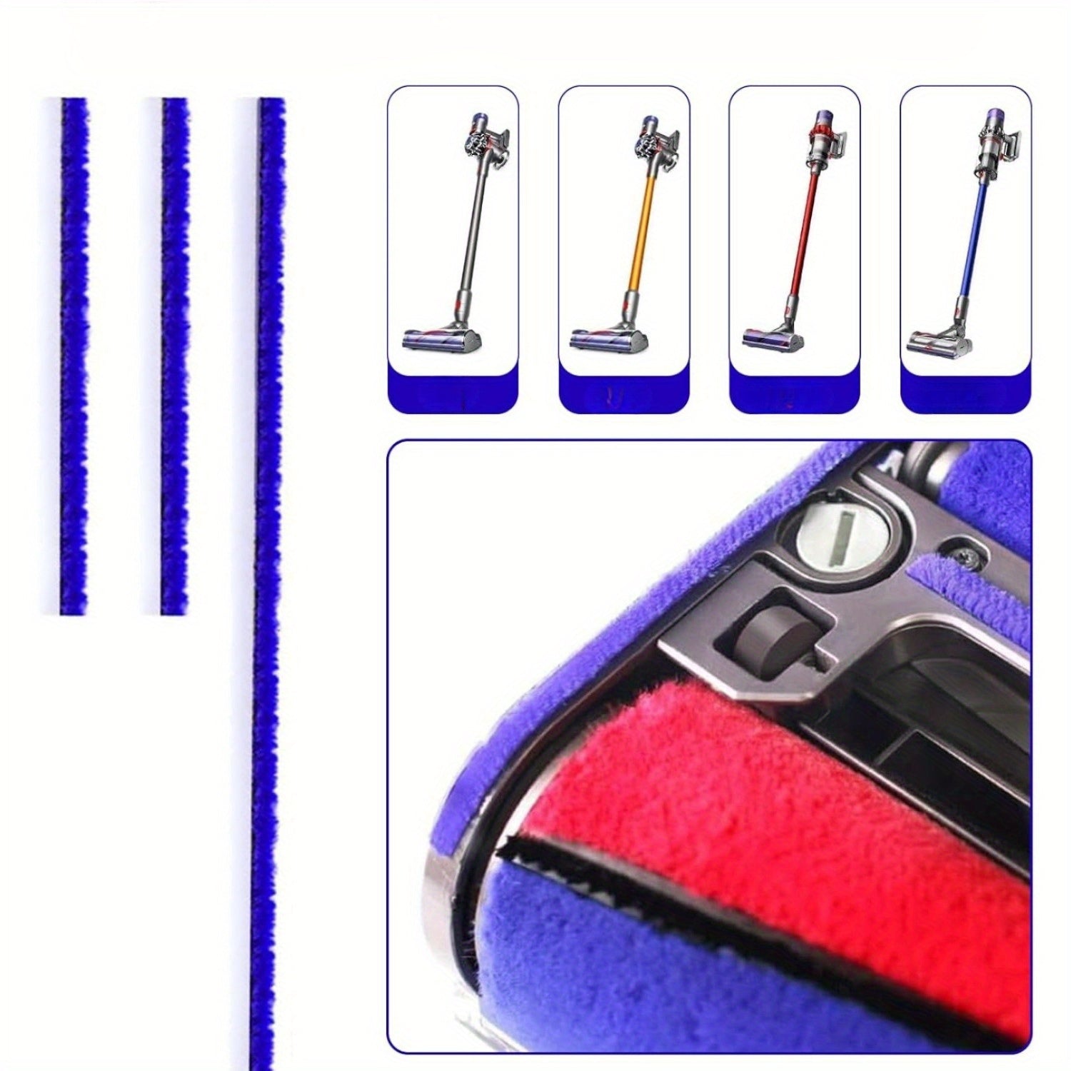 Vacuum Cleaner Accessories Pack of 3 Long and 6 Short Attachments for Dyson V7 V8 V10 V11