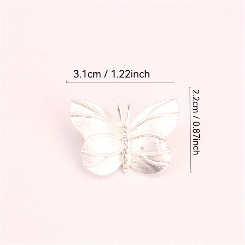 Enamel Butterfly Brooch for Women Flower-Shaped Pin Jewelry Accessory
