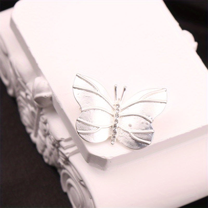 Enamel Butterfly Brooch for Women Flower-Shaped Pin Jewelry Accessory