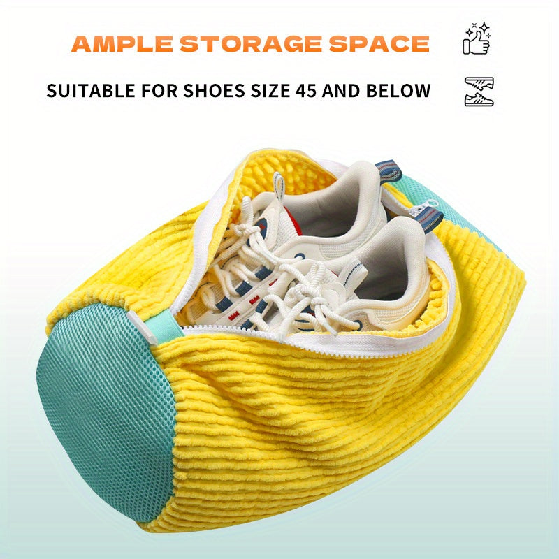 Premium poyabzal tozalash sumkasi yumshoq cho'tka bilan - krossovkalar va sport poyabzallari uchun mos, qayta ishlatiladigan va deformatsiyaga qarshi