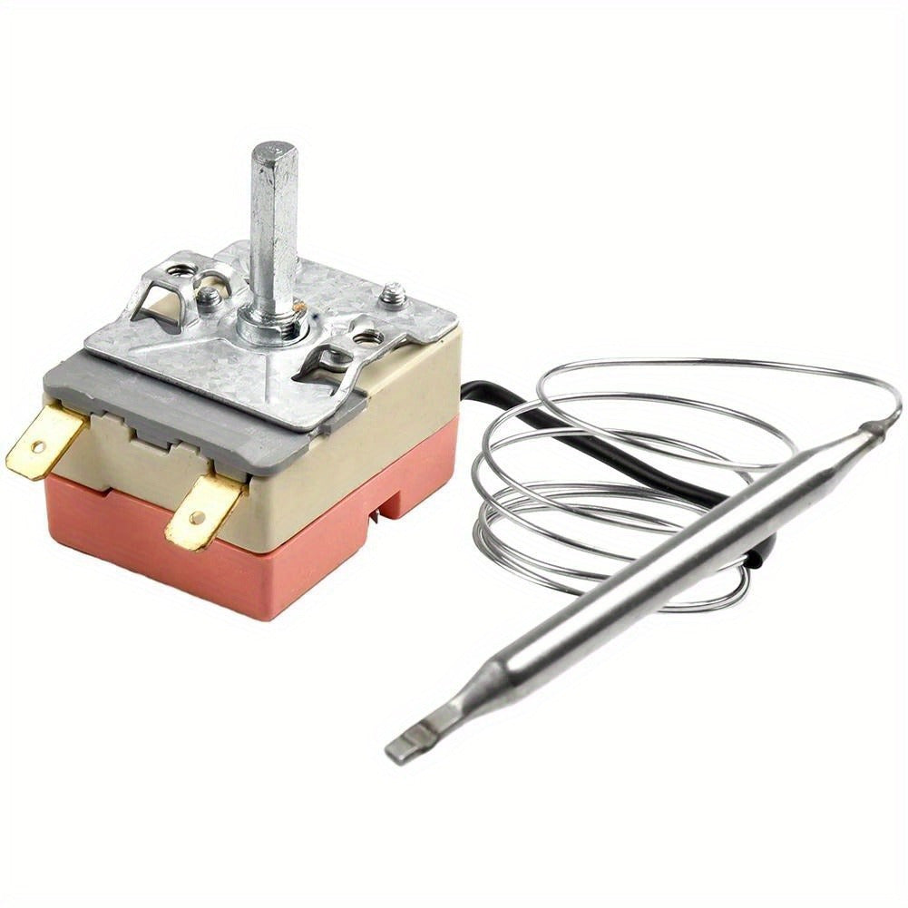 Reusable Temperature Control Gauge for Electric Ovens with Metal Probe and Thermostat Switch