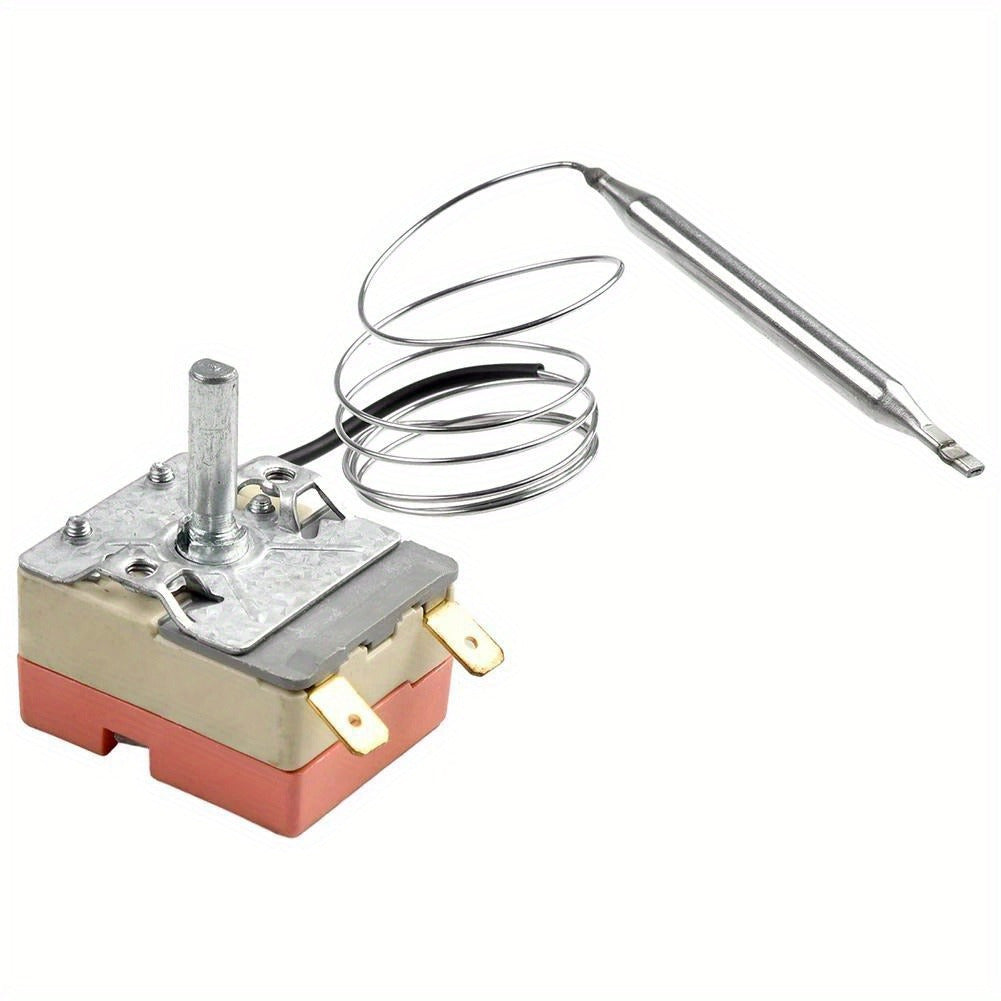 Reusable Temperature Control Gauge for Electric Ovens with Metal Probe and Thermostat Switch