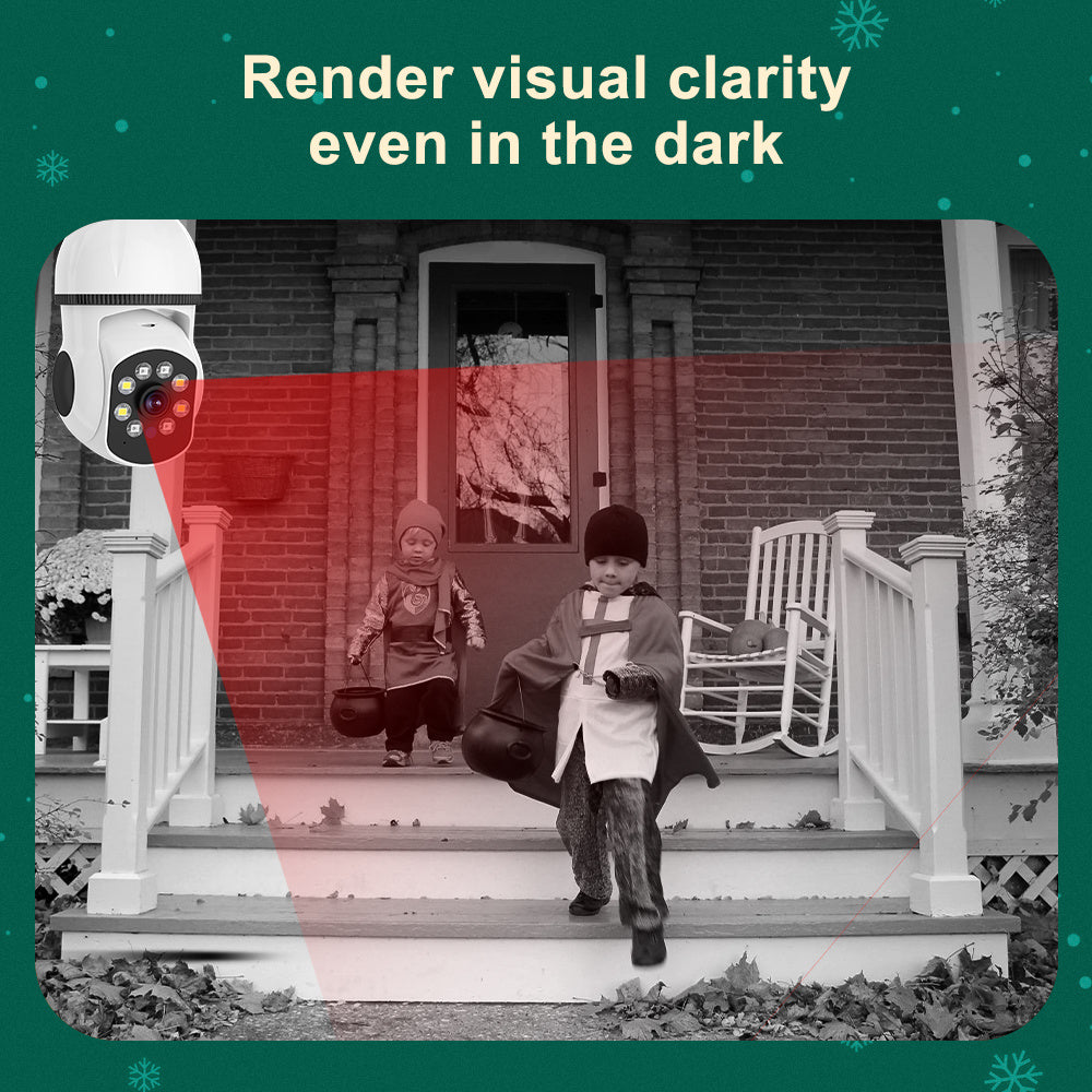 1080P HD лампа-камера E27 с ночным видением, обнаружением движения и WiFi