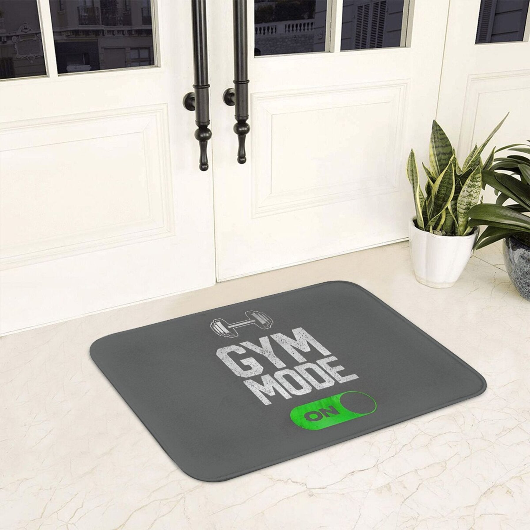Polyester Doormat Non-Slip Backing Machine Washable Bathroom Kitchen Entrance Floor Mat