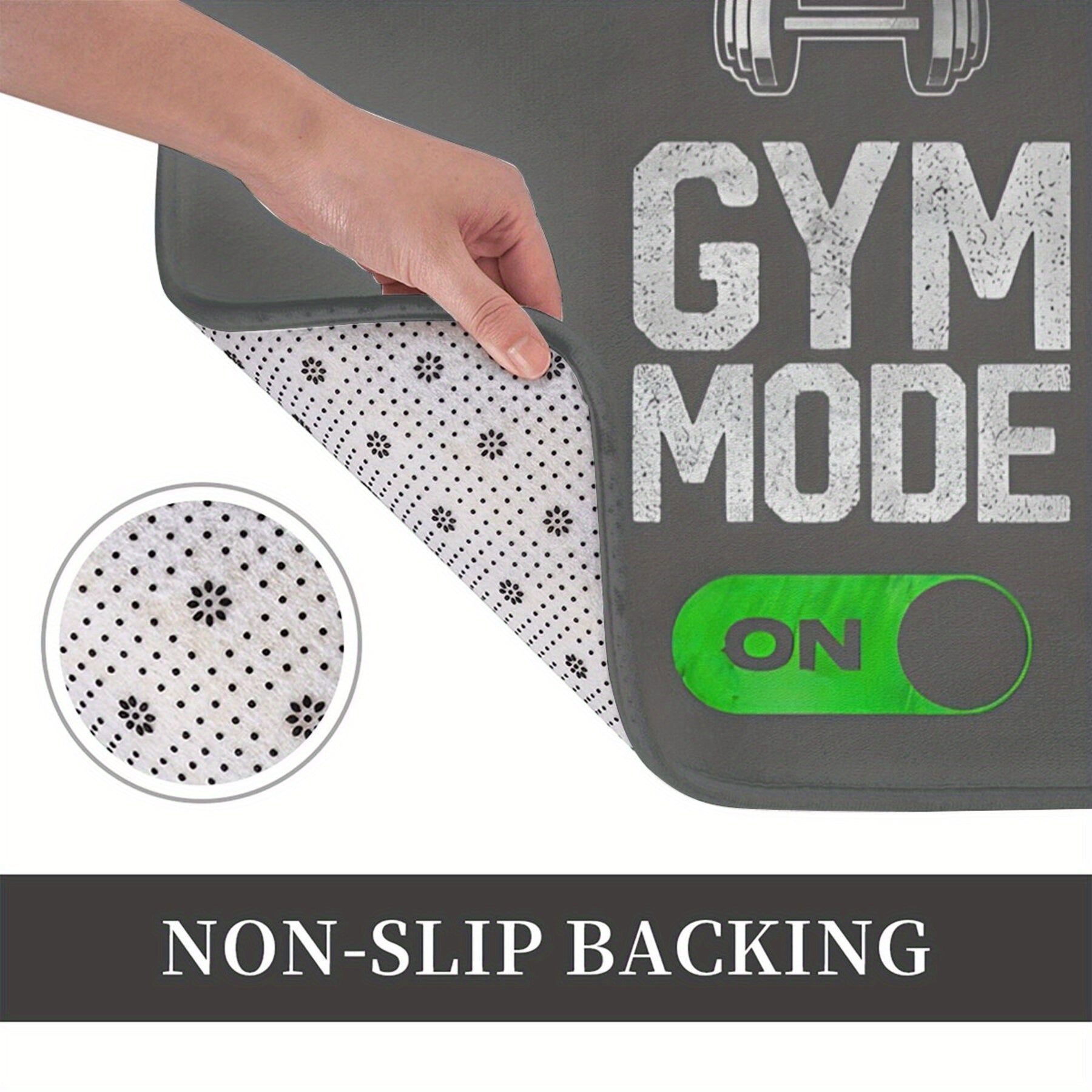 Polyester Doormat Non-Slip Backing Machine Washable Bathroom Kitchen Entrance Floor Mat