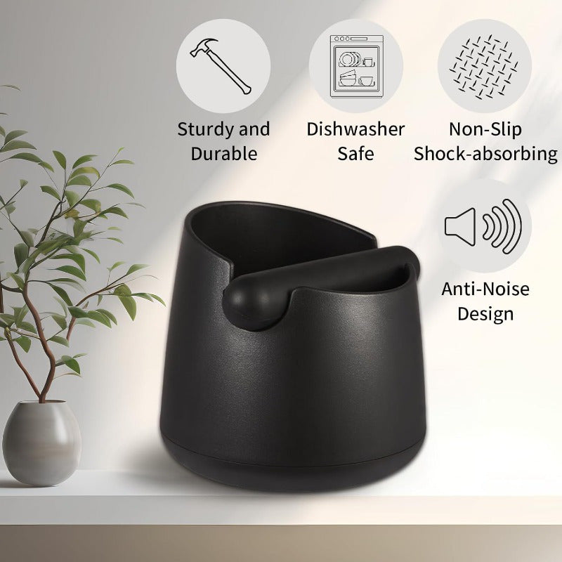 Large Capacity Espresso Percussion Box with Shock Absorbing Rod and Non-Slip Pad