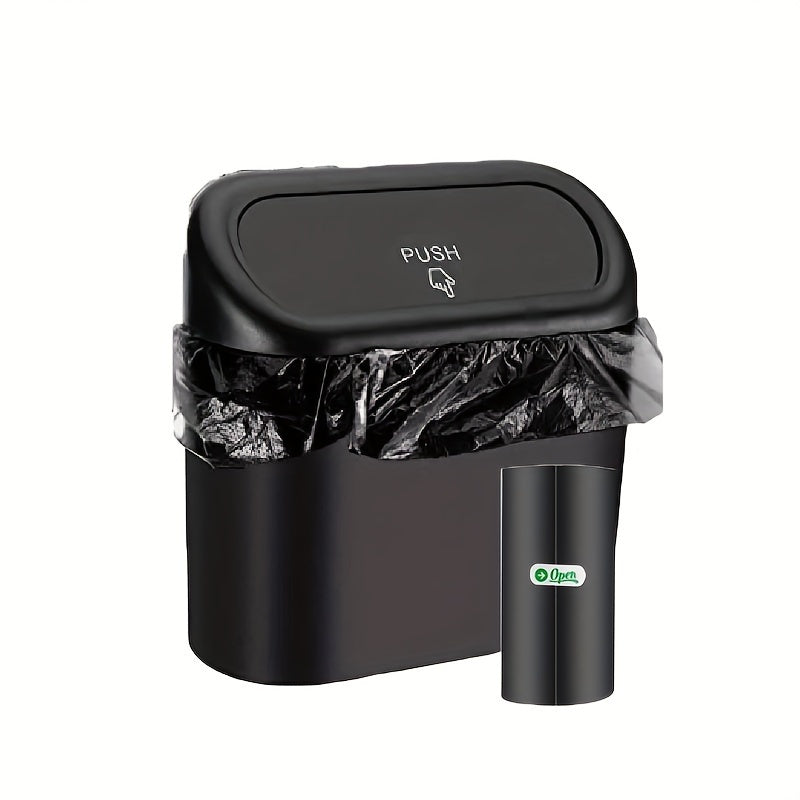 Mini avtomobil chiqindi qutisi to'plami, hidi yopuvchi qopqog'i bilan, suyuqlik o'tkazmaydigan ABS, bonus sumkalar