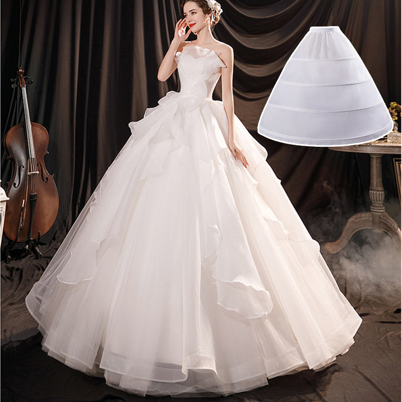 4-Layer Petticoat for Wedding and Performance Dresses Without Tulle Hand Wash Required