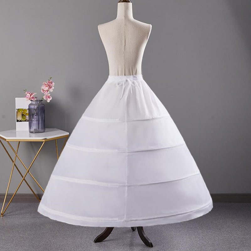 4-Layer Petticoat for Wedding and Performance Dresses Without Tulle Hand Wash Required