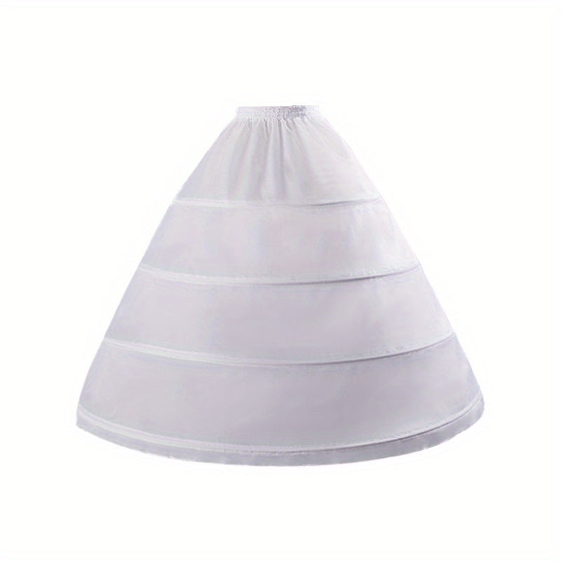 4-Layer Petticoat for Wedding and Performance Dresses Without Tulle Hand Wash Required