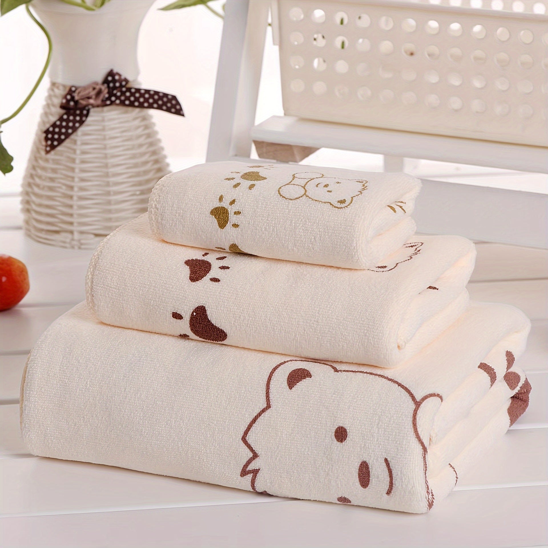 Bath Towels Set Includes 3 Sizes for Summer Fun