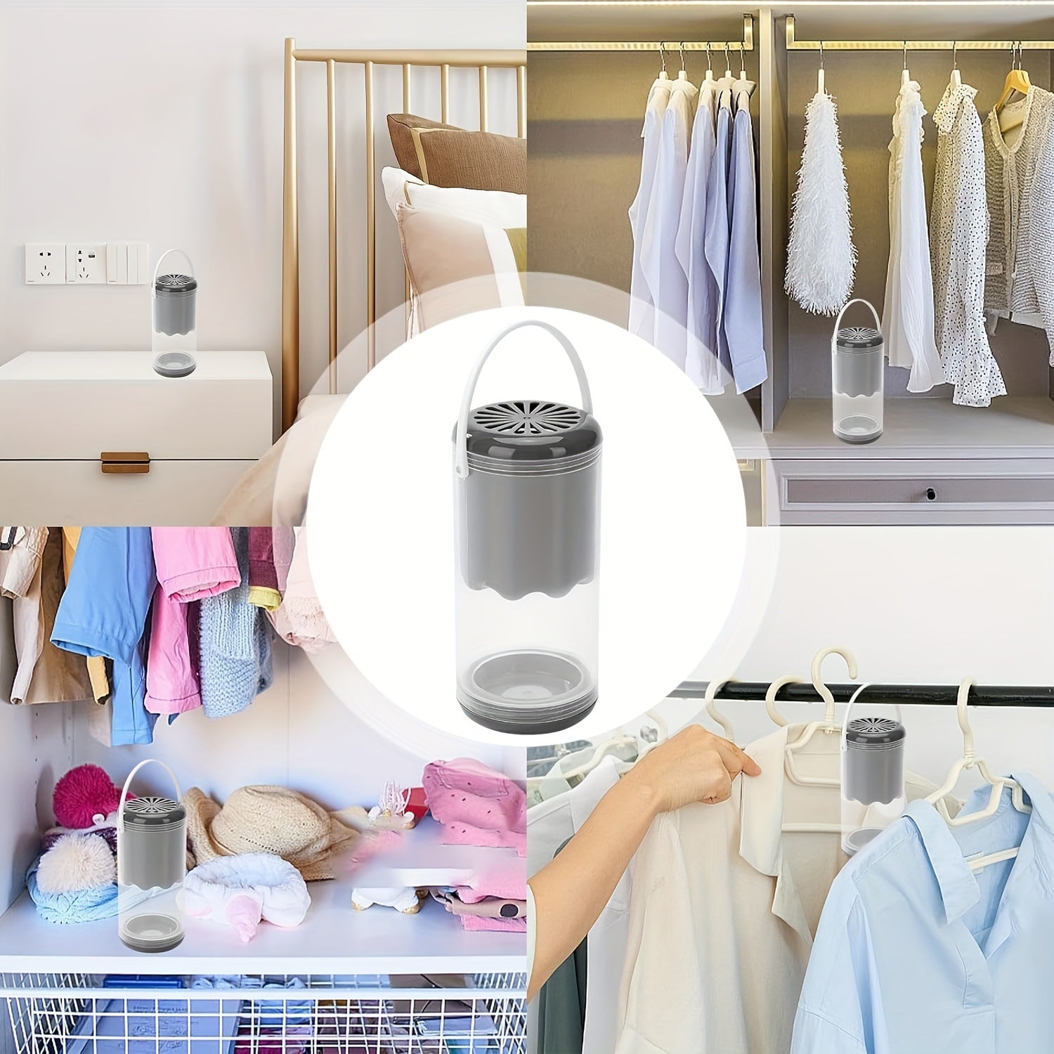 Reusable Calcium Chloride Dehumidifier Box Moisture Absorber for Closet Cabinet Wardrobe