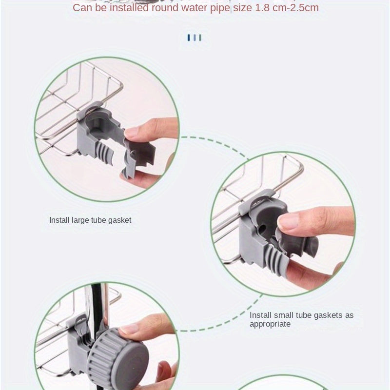 Kitchen Sink Storage Organizer for Sponges and Cloths, Durable Plastic