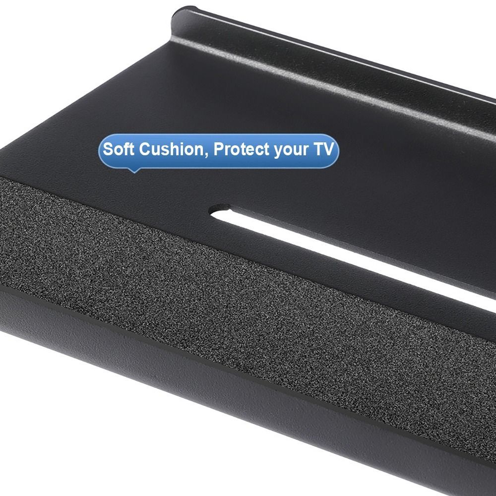 TV Top Shelf Stand for Monitor and Router, Sturdy Metal, Space-Saving Black