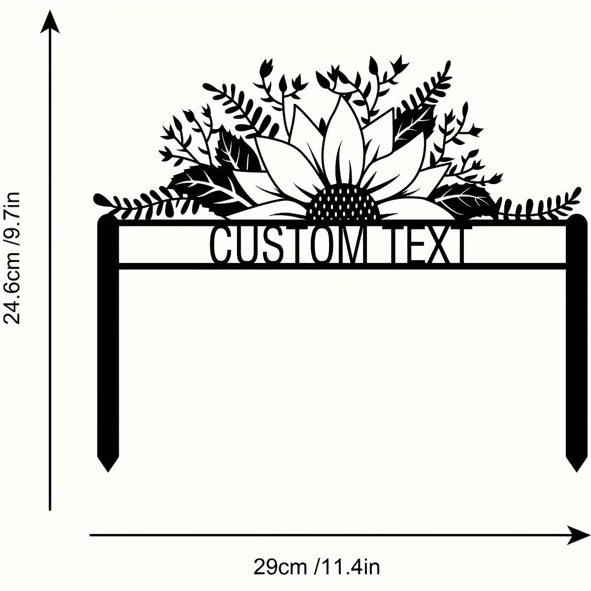 Металлическая табличка с подсолнухом для приветствия, украшение для сада и дома, черная уличная табличка