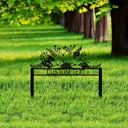 Металлическая табличка с подсолнухом для приветствия, украшение для сада и дома, черная уличная табличка