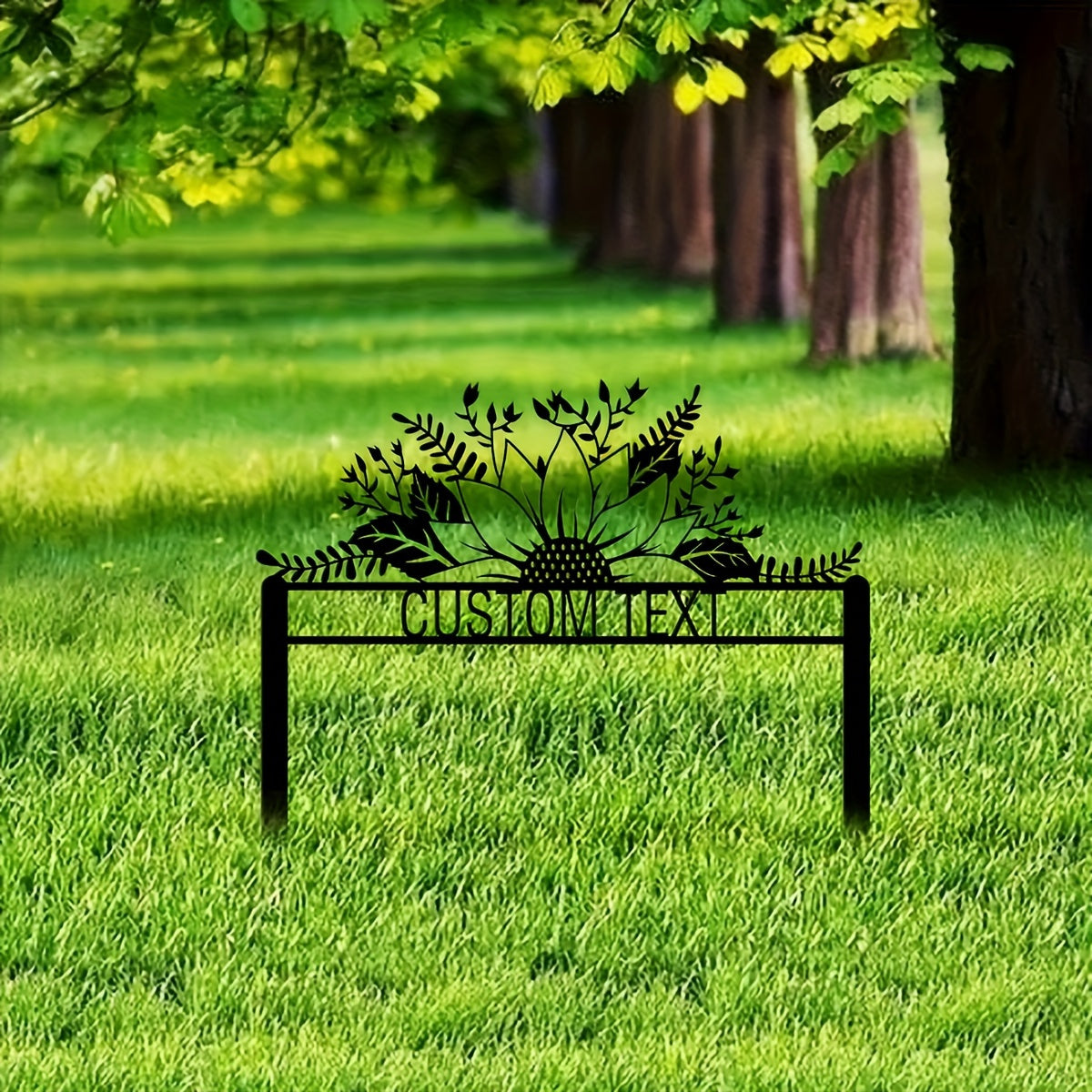 Металлическая табличка с подсолнухом для приветствия, украшение для сада и дома, черная уличная табличка