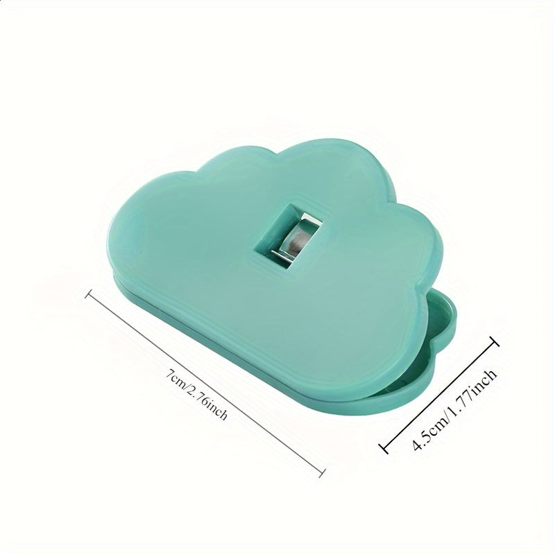 Bulut shaklidagi oziq-ovqat yopish kliplar, ko‘k va oq rangda, havo o'tkazmaydigan, namlikka chidamli, oshxona uchun, shirinliklar, choy, sut kukuni