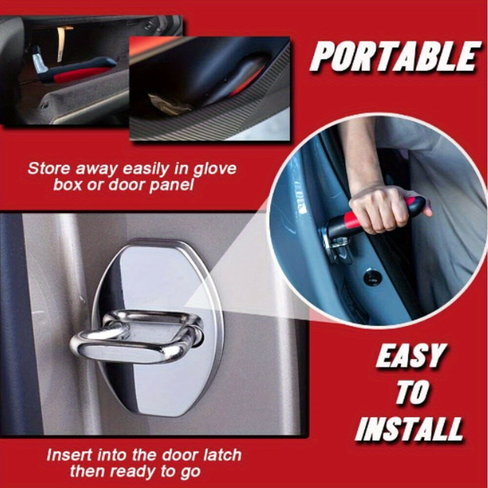 2-in-1 Aluminum Alloy Car Door Handle and Cane Grab Bar Mobility Aid for Elderly