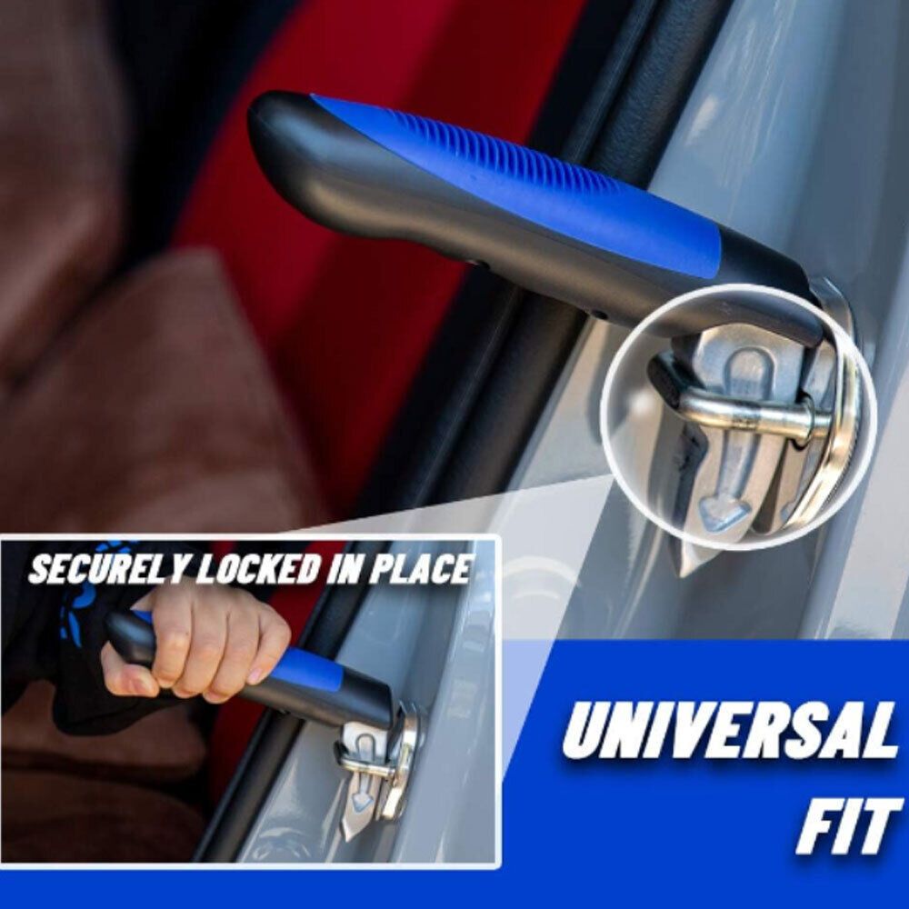 2-in-1 Aluminum Alloy Car Door Handle and Cane Grab Bar Mobility Aid for Elderly