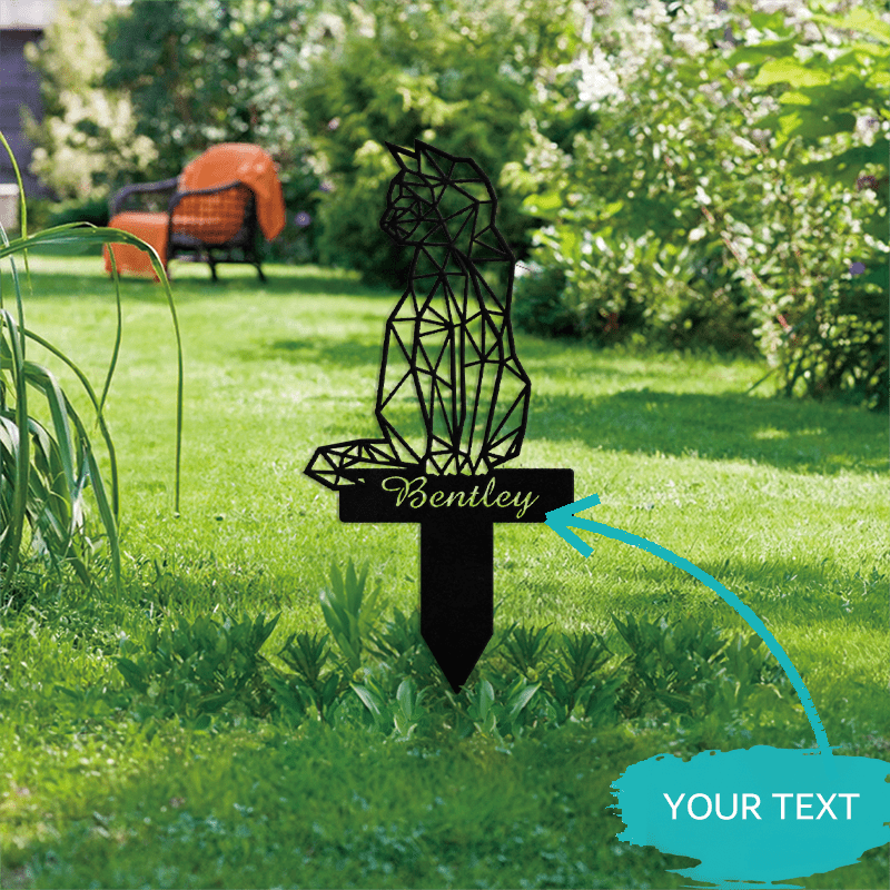 Black Metal Cat Memorial Stake for Garden Personalized Pet Loss Gift 14+