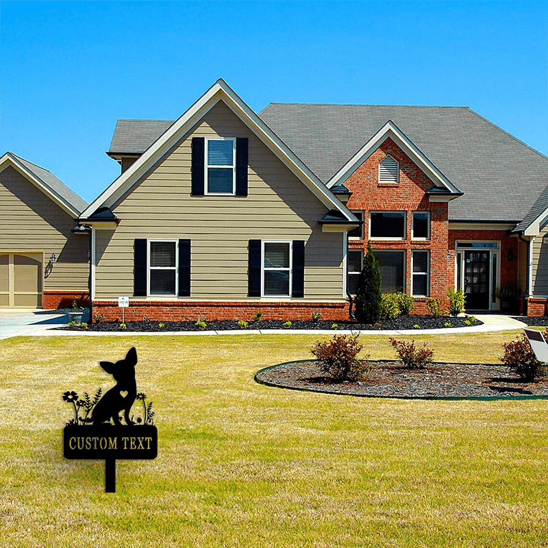 Engraved Dog Cat Memorial Garden Stake Personalized Metal Pet Tribute Outdoor Sympathy Gift Black