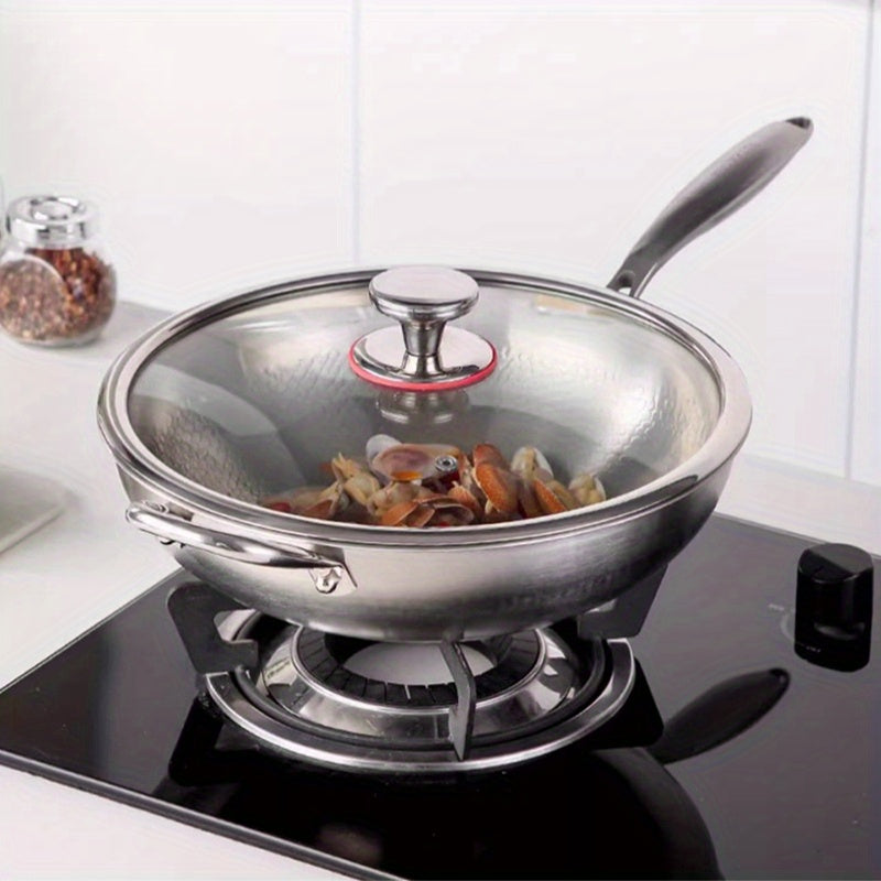 Stainless Steel Skillet Set Non-Stick Hammered Finish Fry Pan for Eggs and Stir Fry