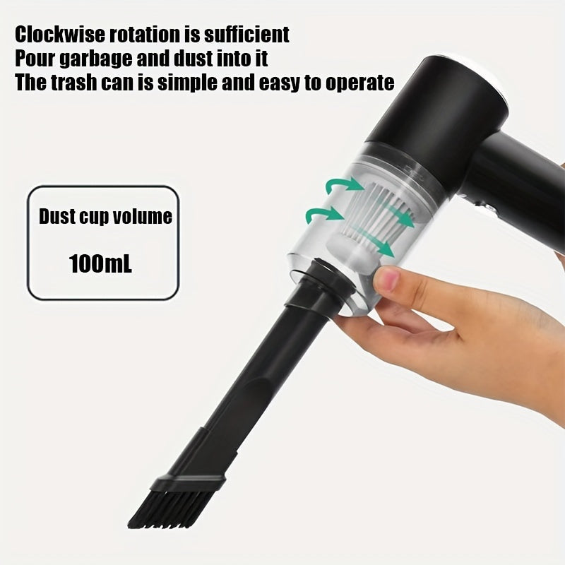 Kabelsiz portativ qo‘l cho‘ntak tozalash qurilmasi, kuchli tortish va qayta zaryadlash mumkin batareya bilan