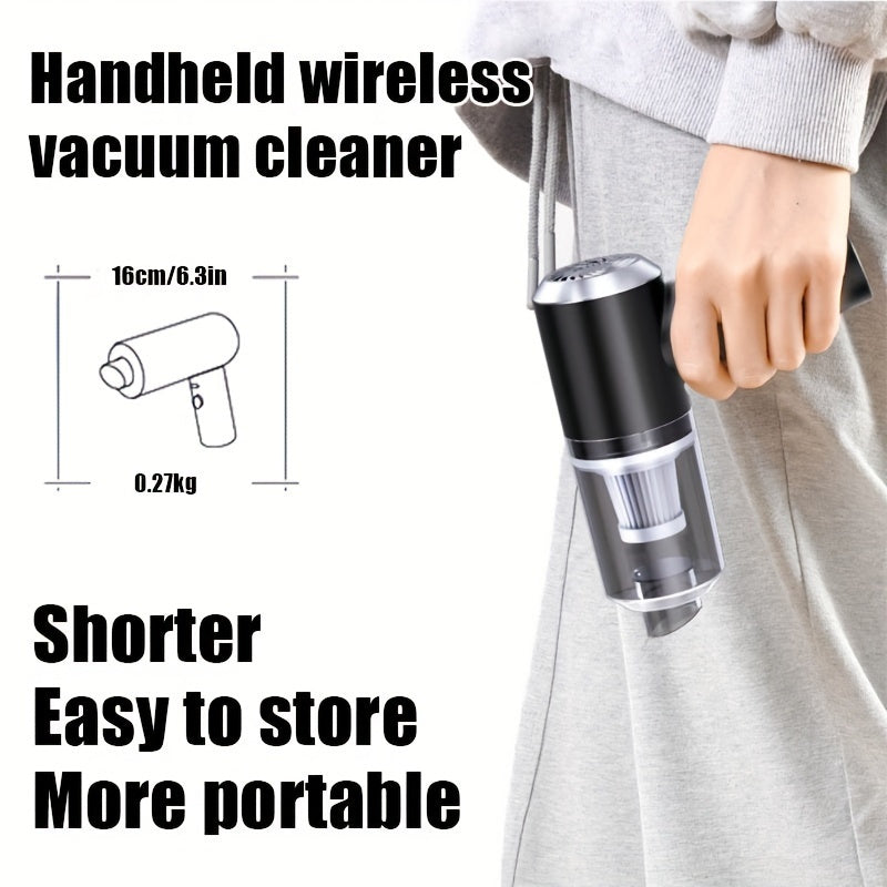 Kabelsiz portativ qo‘l cho‘ntak tozalash qurilmasi, kuchli tortish va qayta zaryadlash mumkin batareya bilan