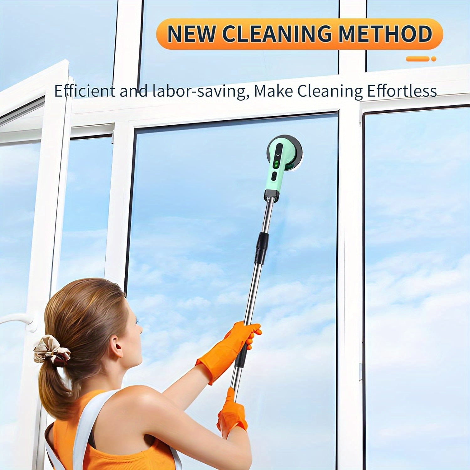 Elektr tozalash cho'tkasi - Ko'p funksiyali. USB orqali zaryadlanadigan, uzun tutqichi va tortiladigan dizayni bilan oshxona, hammom va avtomobil uchun. 1800mAh litiy batareyali ikki maqsadli tozalovchi.