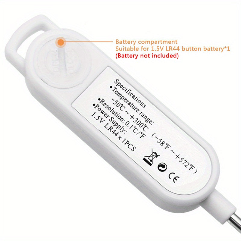 Go'sht pishirish uchun zanglamaydigan po'latdan yasalgan prob bilan raqamli oziq-ovqat termometri BBQ pech