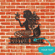 Personalized Mermaid Tail Wall Decor for Beach Houses and Nurseries Metal Wall Art for Mermaid Fans