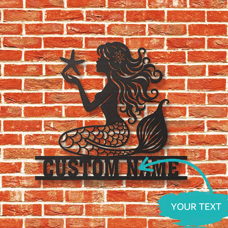 Personalized Mermaid Tail Wall Decor for Beach Houses and Nurseries Metal Wall Art for Mermaid Fans